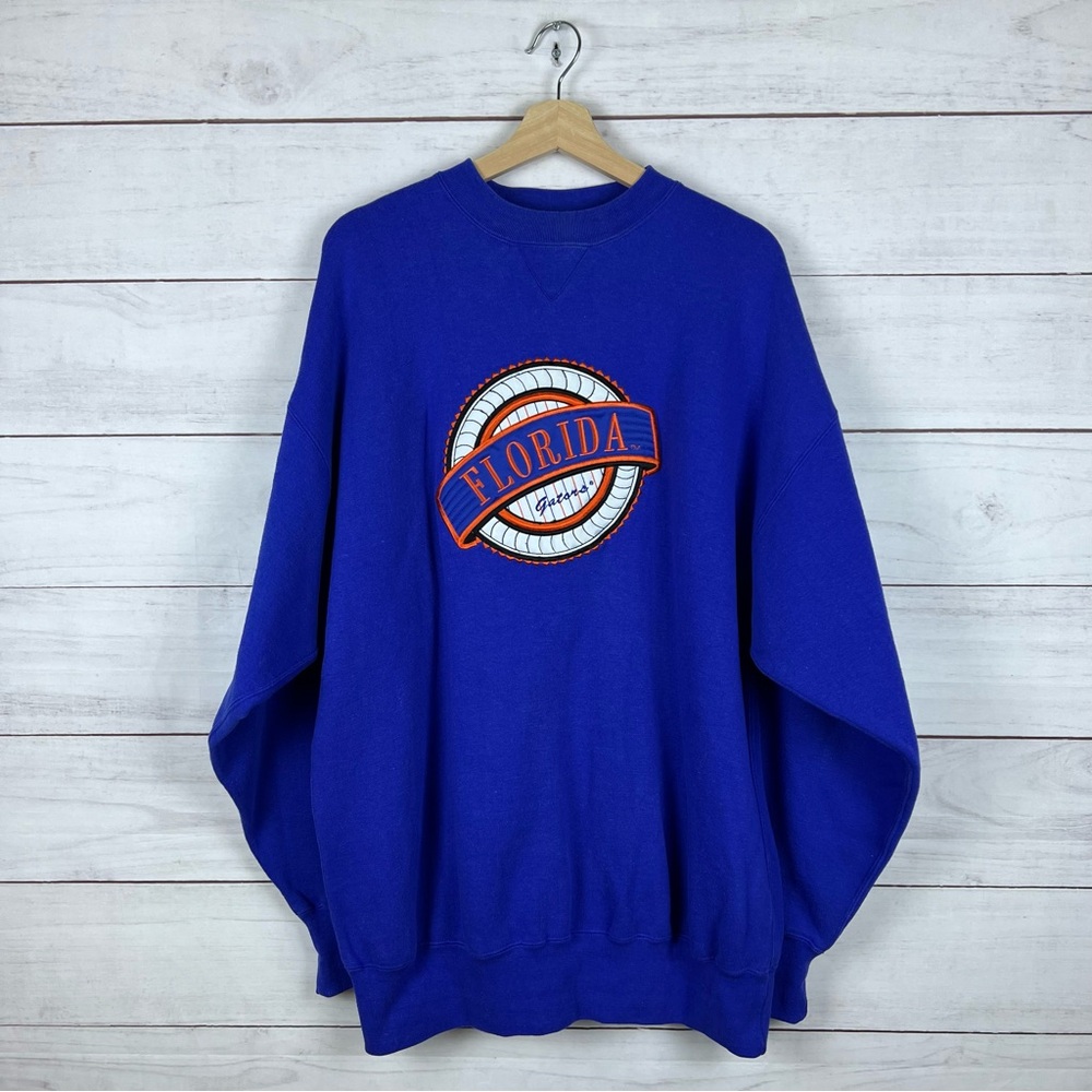 Vintage 90s Florida Gators Embroidered Pullover Sweatshirt XL